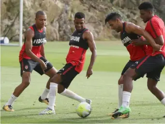  ??  ?? Mbappe continues to train with Monaco (AFP)