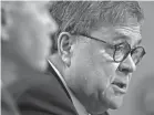  ?? JACK GRUBER/USA TODAY ?? “Spying on a campaign is a big deal,” Attorney General William Barr told a Senate panel.