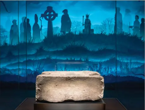  ?? Picture: Jane Barlow/pa Wire ?? The Stone of Destiny on display at the new Perth Museum, which opens to the public tomorrow