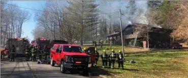  ?? Joe Legge ?? A house fire at 491 Bicentenni­al Trail in Rock Spring Monday morning, March 8, has claimed the lives of two people.