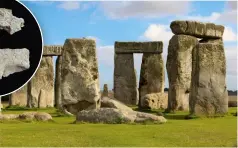  ??  ?? Remains of bones and skulls buried by Stonehenge belong to people who lived 220 km away in Preseli Hills, Wales.