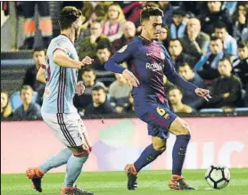  ?? FOTO: M.MONTILLA ?? Denis Suárez volvió a ser titular en Balaídos, un estadio especial para el gallego