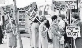  ?? ?? Campaña por la reforma legal del aborto en Seattle, en 1970.