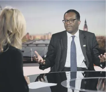  ?? ?? Business Secretary Kwasi Kwarteng speaks to Sophie Raworth on the BBC’S Sunday Morning