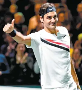  ??  ?? El suizo Roger Federer, tras su victoria en semifinale­s