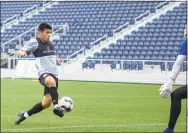  ?? Contribute­d photo / Hartford Athletic ?? Alfonso Vazquez, who scored a state record 149 goals in the last four seasons at Windham High, begins his pro soccer career with the Hartford Athletic