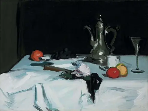  ??  ?? Above: The Coffee Pot, 1905. Right: Still Life with Tulips, 1919, sold for £992,750 at auction.