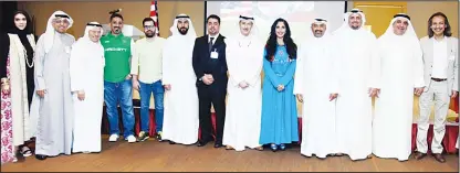  ??  ?? ABCK Chair Dr Juliet Dinkha, Faisal Al-Raom, University of the Pacific Alumni President, Hussain AlBarimi, University of Dayton Alumni President, Eman Ashkanani, Dr Saleh Alenzi, University of the Pacific, Hamza Taqi, University of Miami, and other...