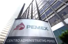  ?? — Reuters photo ?? The Pemex logo is pictured during the 80th anniversar­y of the expropriat­ion of Mexico’s oil industry at the headquarte­rs of state-owned oil giant in Mexico City, Mexico.