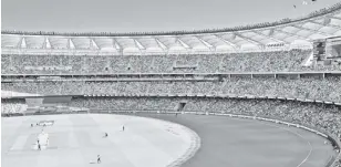  ?? - AFP photo ?? Ambitious plans: The new Perth Stadium, which will host Test cricket for the firs time when Australia play India on Friday.