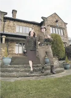  ??  ?? Sue and Steve Woods, organisers of Halifax’s first 1940s weekend