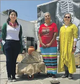  ?? Jennifer Cuevas ?? MARU GARCIA, left, Tina Calderon and Beatriz Jaramillo’s research into local contaminat­ed land will be presented at Cal State L.A.’s Luckman Gallery in 2024.