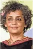  ?? AUGUSTUS BINU ?? Man Booker Prize winner Arundhati Roy will speak May 8 at the UWM Union.