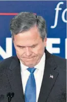  ??  ?? Jeb Bush aceptó su derrota.