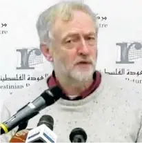  ??  ?? Jeremy Corbyn making his controvers­ial speech in 2013