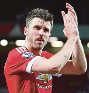  ??  ?? Michael Carrick will be the longest-serving player at United should Wayne Rooney leave as expected this summer.