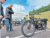  ?? ?? Bert McKay (left) with his 1919 Douglas.