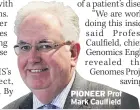  ??  ?? PIONEER Prof Mark Caulfield
Tell us about YOUR op at mirror.co.uk/myop