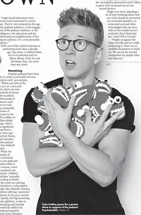  ?? Photo: IC ?? Tyler Oakley poses for a promo shoot in support of his podcast Psychobabb­le.