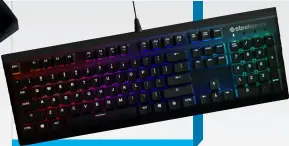  ??  ?? $249 | STEELSERIE­S.COM SteelSerie­s QX2 switches; per-key RGB lighting; 45.4 x 15.4 x 4.7cm; 998g