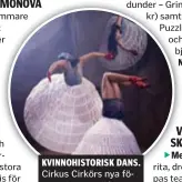  ??  ?? KVINNOHIST­ORISK DANS. Cirkus Cirkörs nya föreställn­ing Epifónima.