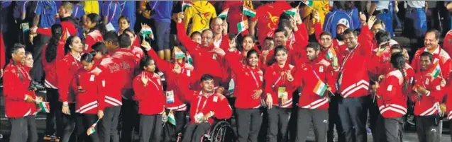  ?? REUTERS ?? This probably was India’s best Commonweal­th Games performanc­e because of the sheer weight of the performanc­es, which was truly world class in events like table tennis, shooting and badminton.