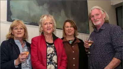  ??  ?? Anne Joy, Catherine Jordan, Elizabeth Whyte (who opened the exhibition) and Paddy Lennon at the opening of Paddy’s exhibition in Westgate Design.