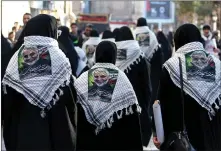  ??  ?? Mourners at Soleimani’s funeral in Kerman, Iran