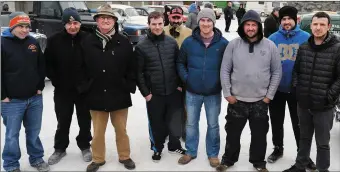  ?? Photo by John Cleary ?? Group from Milltown, Abbeydorne­y, Tralee and Ardfert, pictured at the Maurice Collins Memorial Vintage Rally on Easter Sunday at Ardfert Quarry.