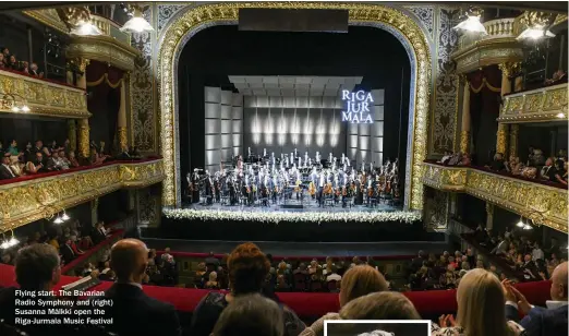  ??  ?? Flying start: The Bavarian Radio Symphony and (right) Susanna Mälkki open the Riga-jurmala Music Festival