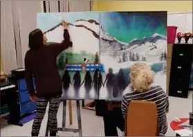  ?? Photo : Femmes francophon­es de l’Ouest du Labrador ?? Aperçu de la murale collective des Femmes francophon­es de l’Ouest du Labrador.