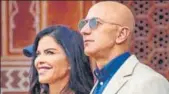  ??  ?? Amazon CEO Jeff Bezos and his girlfriend Lauren Sanchez at the Taj Mahal, in Agra, last month. PTI FILE