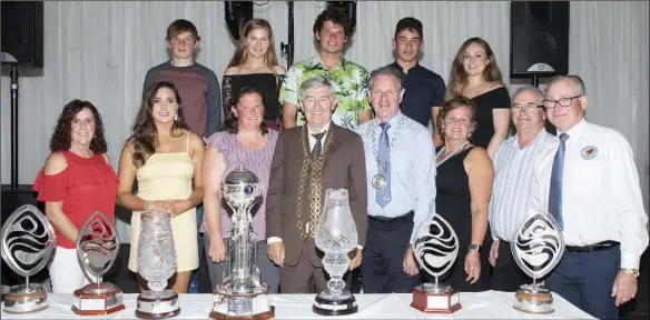  ??  ?? Wexford winners and officials at the prizegivin­g (from left) back – John Milne, Priya Daly O’Toole, Bill Milne, Darragh Scott and Jo Kelly of Irish Water Safety; front – Ann Ryan, Denise Bolger, Suzie Vaughan, Tony Dempsey, Mayor of Wexford, Martin O’Sullivan, chairman, Irish Water Safety, Thelma Blehein, Charlie Kennedy and Seamus O’Neill.