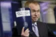  ?? ANDREW HARNIK — THE ASSOCIATED PRESS ?? Budget Director Mick Mulvaney holds up a copy of President Donald Trump’s proposed fiscal 2018federa­l budget as he speaks to members of the media in the Press Briefing Room of the White House in Washington, Tuesday.