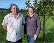  ?? ?? JAMES AND Angela MacLean, with some of the trees planted at their site