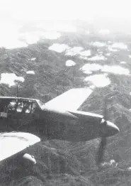  ??  ?? Above center: A pair of P-51As in flight from their base at Warasup Air Field in Burma. They are returning from a long-range mission toward the end of August 1944. (Photo courtesy John Huneycutt)