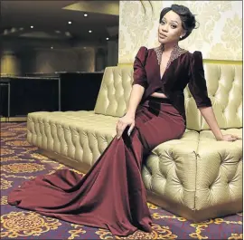  ?? PHOTO: SUPPLIED ?? Actress Thando Thabethe in a stunning oxblood gown during the YOU Spectacula­r Awards.