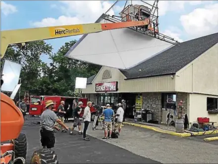  ?? GARY PULEO — DIGITAL FIRST MEDIA ?? Pennsylvan­ia Lottery took over Ana’s Corner Store in East Norriton to film a series of TV commercial­s, as the popular deli and market was closed for business for four days. The commercial­s will air in July and August.