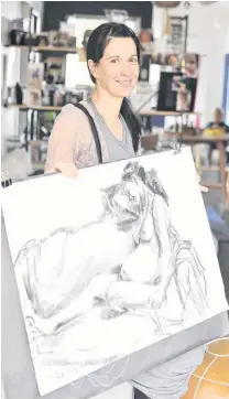  ?? PHOTO: CHRISTINE O’CONNOR ?? A story to tell . . . Life drawing model Rhia Robb.