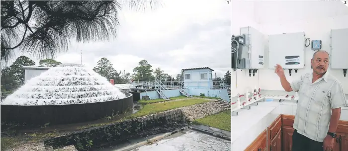  ?? FOTOS: EFRAÍN SALGADO ?? 1 2 (1) En el Parque de las Naciones Unidas, conocido como El Picacho, se localiza la planta generadora de agua. (2) Un nuevo laboratori­o se habilitará en las instalacio­nes de esta planta.