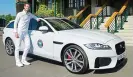  ??  ?? Jaguar have taken Andy Murray’s Wimbledon Trophy on a nationwide tour of the UK. For more informatio­n follow @JaguarUK #XFSportbra­ke