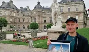  ?? F. Buonavia ?? Fabien Buonavia au Luxembourg (6e), où l’héroïne « d’Emily in Paris » fait son jogging.