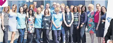  ?? ?? CONTENDERS NHS Fife Community Listening Service Volunteers. right, host Fred MacAulay