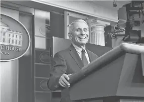  ?? ALEX BRANDON/AP ?? Dr. Anthony Fauci, the nation’s leading infectious diseases expert, smiles last month during a lighter moment at a news briefing. On Wednesday, Fauci detailed a new syndrome for people who suffer after COVID-19.