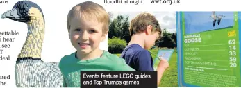  ??  ?? Events feature LEGO guides and Top Trumps games