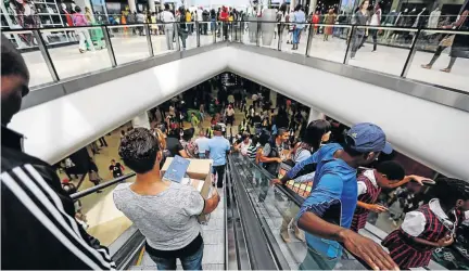  ?? / MOELETSI MABE ?? The joy of going shopping for what we desire at super malls such as the Mall of Africa in Midrand may not help preclude a feeling of hopelessne­ss creeping into our lives, says the writer.