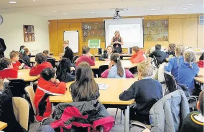  ??  ?? Sixth formers from All Hallows organised an inter-school competitio­n for primary school students across the town