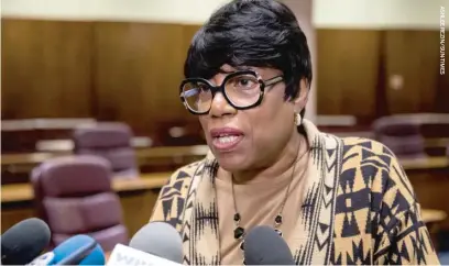  ?? ?? Budget Committee chair Ald. Pat Dowell (3rd) says she is backing Cook County Commission­er Brandon Johnson for mayor.