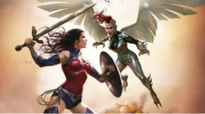  ??  ?? Wonder Womans Antagonist­in Silver Swan kann nicht nur fliegen, sondern auch einen zerstöreri­sch schallende­n Schrei ausstoßen