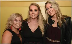  ??  ?? Right: Claire Field, birthday girl Aoife O’Connell and Nadine Lyons enjoyed the Victory Function.Right: Darragh Kearney and Bríd O’Leary enjoyed the Lismire GAA Victory Function.